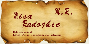 Miša Radojkić vizit kartica